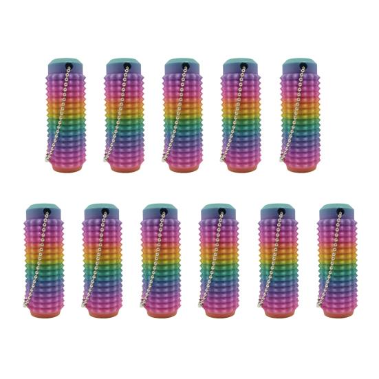 11Pcs Spike Texture Keychain Quiet Fidgeting Portable Stress Relief Tool with Bright Color Lightweight Sensory Toy