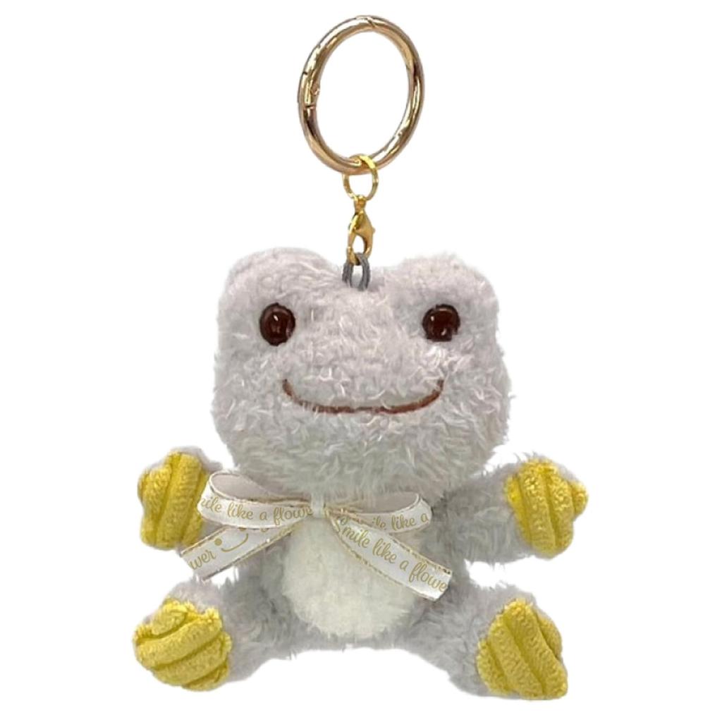 Nakajima Corporation Frog Pickles Smile Hop Carabiner Mascot Gray H9 X X 202888-24 W9.5 D5.5cm
