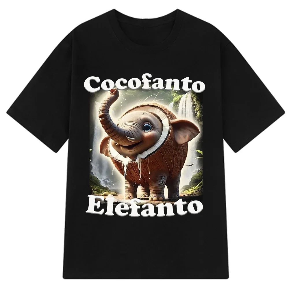 Bombardiro Crocodilo Italian Brainrot Meme T-Shirt Men's Women's Short Sleeve Cotton Tees Funny Graphic Y2k T-shirt Summer Tops