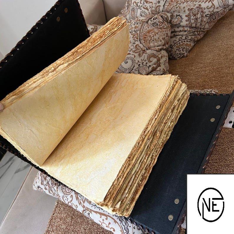 Журнал из кожи ручной работы с гравировкой на заказ, 400 винтажных бумажных журналов из кожи, журнал ведьмы для зарисовок и записей, книга теней