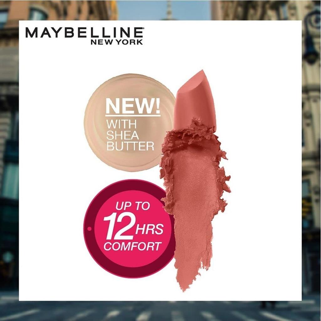 Maybelline Матовая помада New York Насыщенный цвет 657 Nude Nuance Увлажняющая кремовая помада 3,9 г