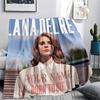 1PC Lana Del Rey Fan Art Custom Name Patterned Flannel Blanket Suitable For All Seasons For Home Decor Warmth And Comfort Gifts Holiday Present