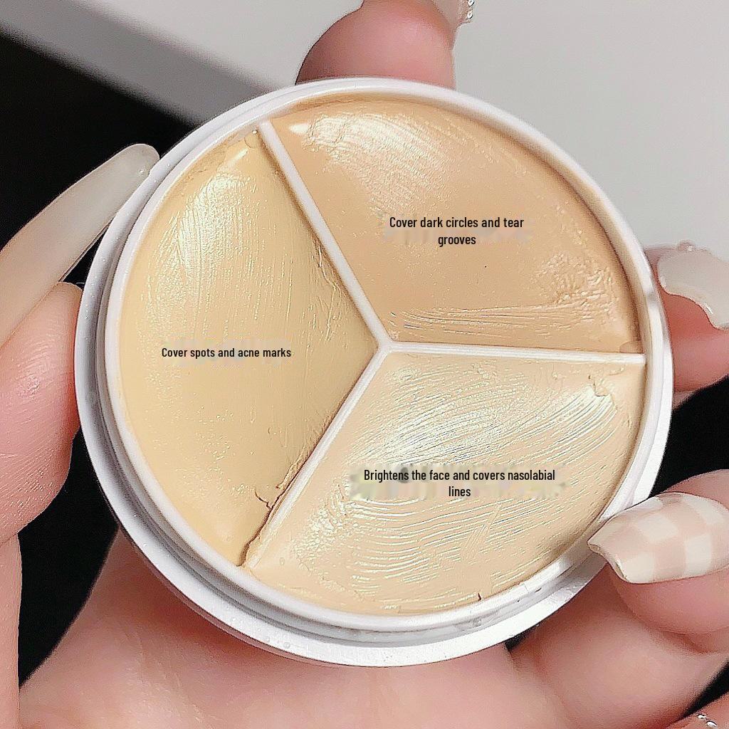 Палитра трехцветных консилеров для точечного покрытия, следов от акне, темных кругов, осветления и контурирования — идеально подходит для визажистов