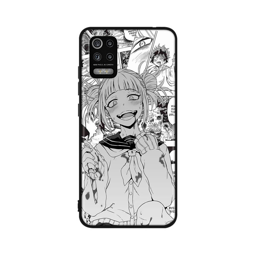 Чехол DT3 Hero Academia Toga для iPhone 16, 15 Plus, 14, 13, 12, 11 Pro, 8, 7, 6S, 6 SE, 5S, X, XR, XS Max, Realme C30, C33, C31, 9I, Huawei P30, черный, мягкий чехол