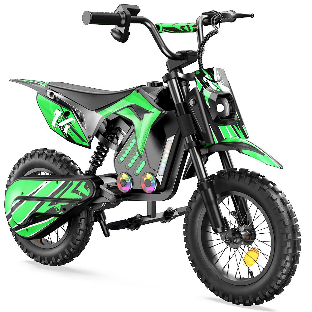 iScooter A14 Children's Multi Terrain Electric Motorcycle 36V5.2Ah Battery 500W Motor 14 Inch Tires With Front And Rear Dual Shock Absorption