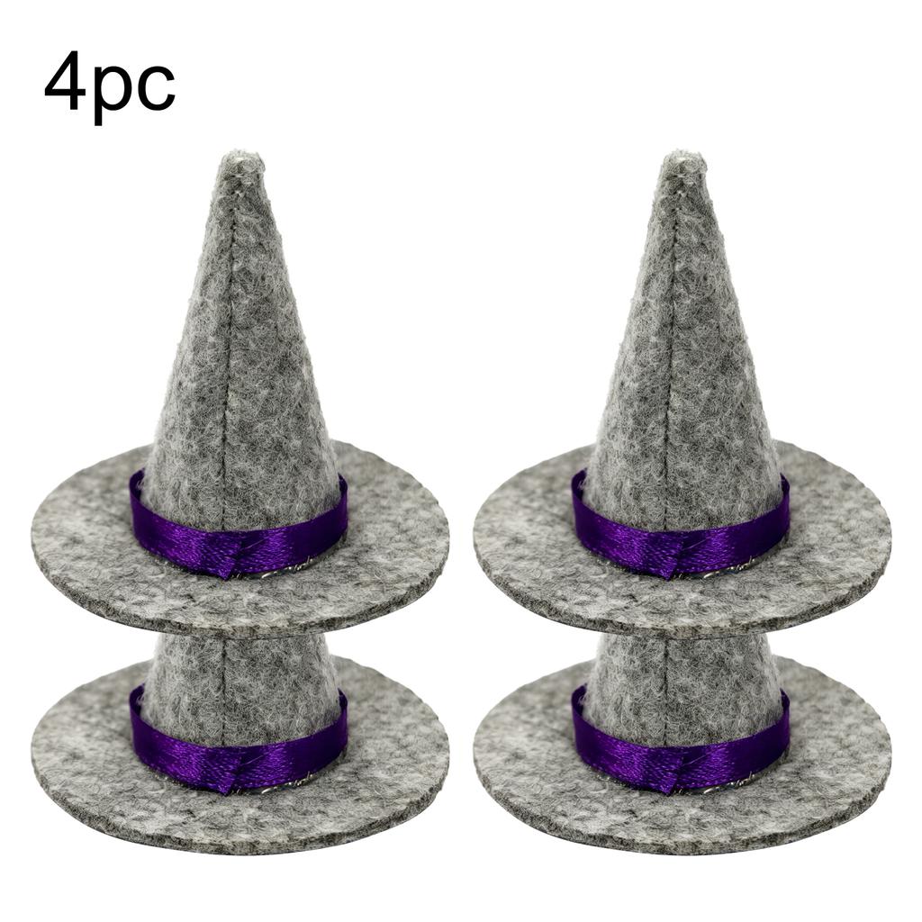 Halloween Mini Witch Hat Desktop Decor Little Witch Hat Table Wine Bottle Decoration Hats DIY Handmade Doll Cosplay Party Favors