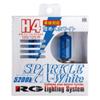 RACING GEAR Sparkle White 5200K H4 Halogen Bulbs, Pack of 2, G40K