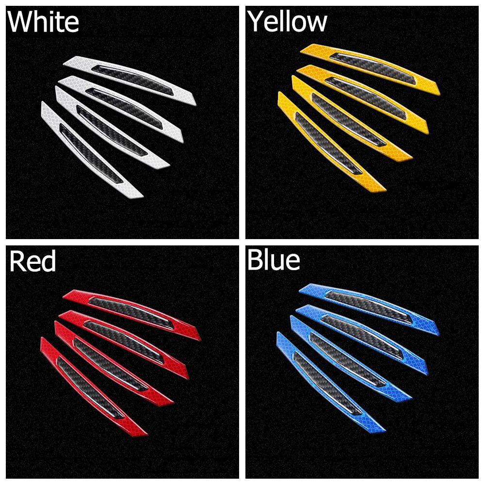 4Pcs Sign Protector Alarm Door Sticker Anti-Collision Car Reflective Strips Safety Warning