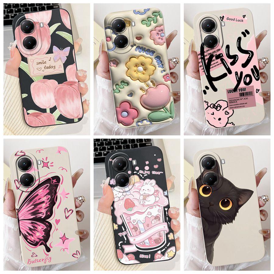 Case for Xiaomi Poco X7 Pro 6.67'' Back Cover Fashion Flower Slim Soft Silicone Funda Xiaomi PocoX7 Pro Shockproof Phone Capa