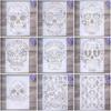 A4 Size Decorative Skull Stencil Template Painting Stencils for DIY Crafts Scrabooking Painting On Wood,Canvas,Floor,Wall and Tile