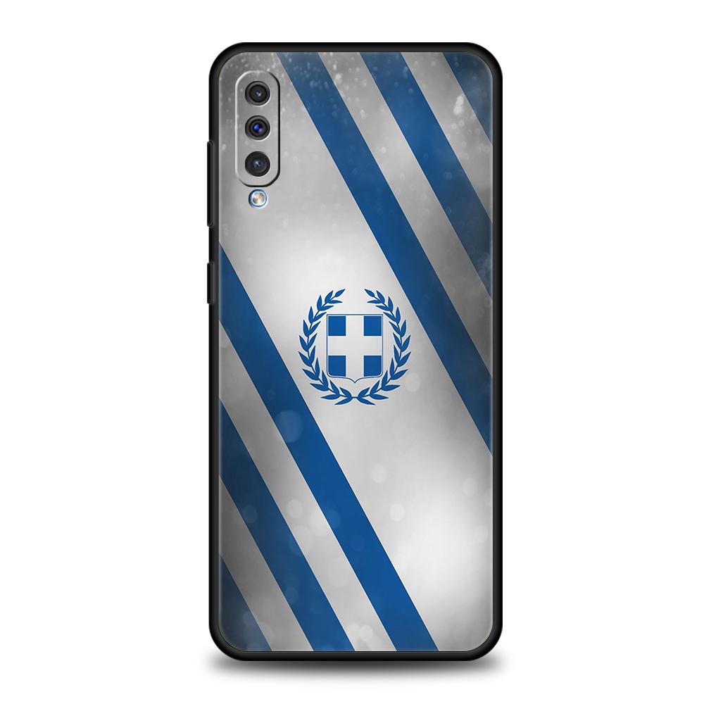 Greece Greek Flag Phone Case for Samsung Galaxy A55 A35 A15 A14 A25 A54 A51 A71 A72 A73 A32 A52 A52S A41 5G Soft TPU Shell Capas