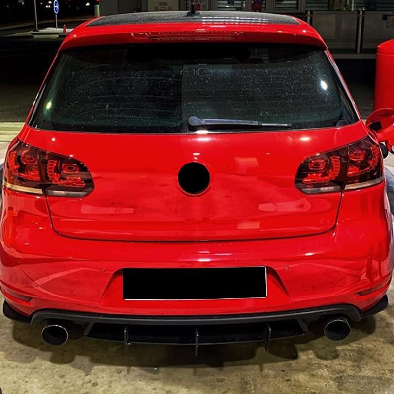 ABS Rear Bumper Diffuser Car Rear Lip Tail Lip Spoiler Accessories For VW Golf 6 MK6 GTI 2009-2013 Hatchback