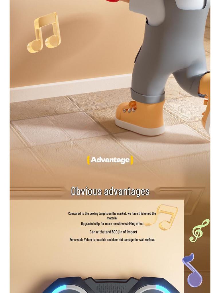 Kids' Electronic Music Boxing Target: Rhythm Training & Stress Relief Toy