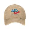 Логотип AfD Berlin Потертая Бейсболка Повседневная Кепка Тракер Летняя Мужская Женская Охота Туризм Защита от солнца Кепка Snapback
