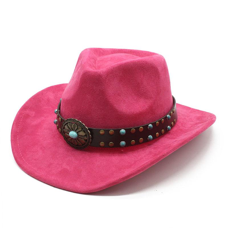 Замшевая ковбойская шляпа в стиле вестерн, мужская, осенне-зимняя, повседневная, универсальная, ретро-шляпа, женская, сценическая, джазовая шляпа
