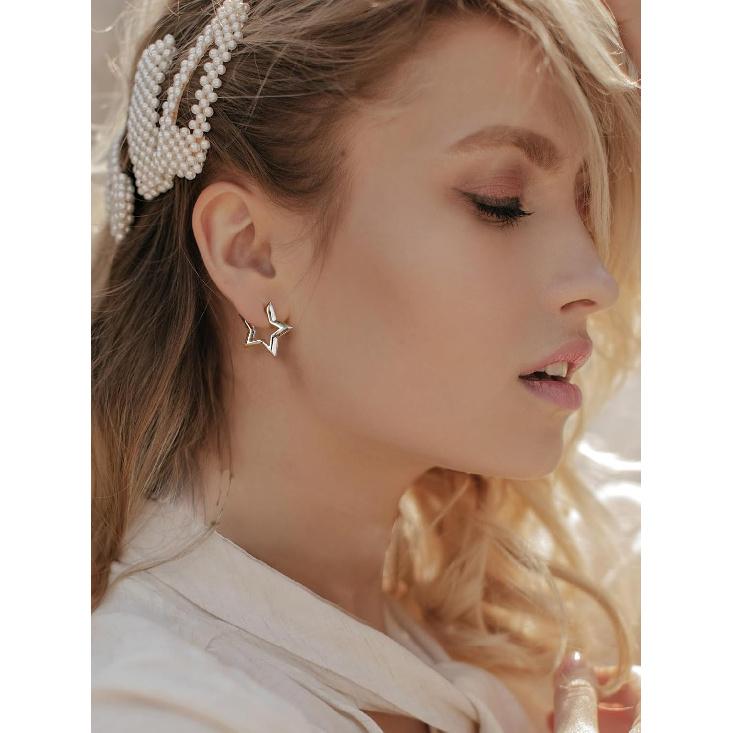 FindChic Hypoallergenic Small Star/Heart/Spike/Square Huggie Earrings for Women 14K Gold/Platinum Plated Cute Hoop Earrings Jewelry Gift for Her,