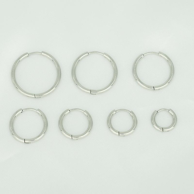 Серьги-гвоздики из титановой стали с пряжкой Trend Jewelry