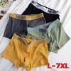 3 PCS Men Panties Cotton BoxerShorts Man Underwear For Men Boxers Breathable U Convex Male Underpants Sexy Plus Size Mens Shorts L-7XL