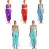 Women's Arabian Princess Costume Bollywood Fancy Dress Gems Adorned Jumpsuit Belly Dance Outfits