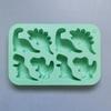 Dinosaur Silicone Mold Ice Cube Tray Flexible Fondant Chocolate Candy Mold Biscuit Cake Candle Soap Mold Easy Release Pastry DIY Tools