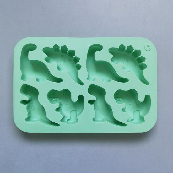 Dinosaur Silicone Mold Ice Cube Tray Flexible Fondant Chocolate Candy Mold Biscuit Cake Candle Soap Mold Easy Release Pastry DIY Tools