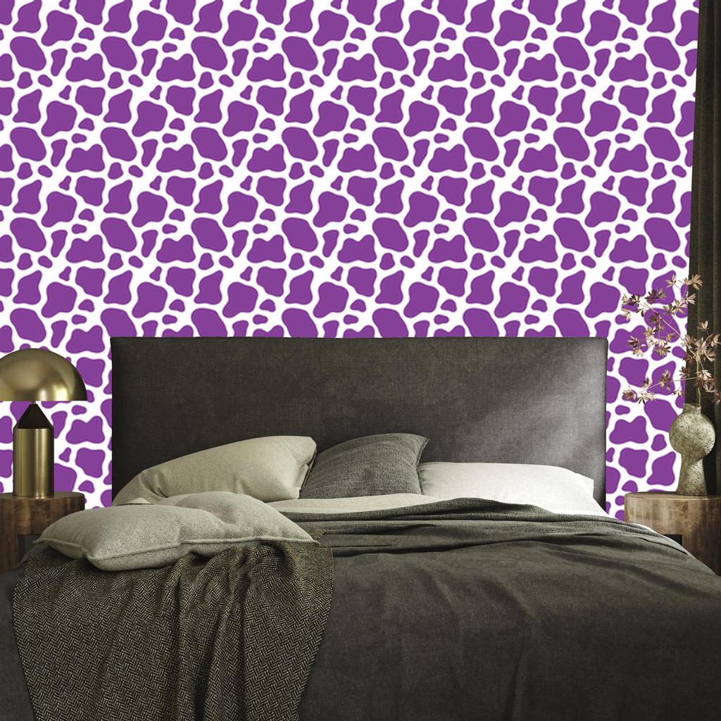 Cow Patches Purple Wallpaper, Purple Center for Living Room and Bedroom 50x1000