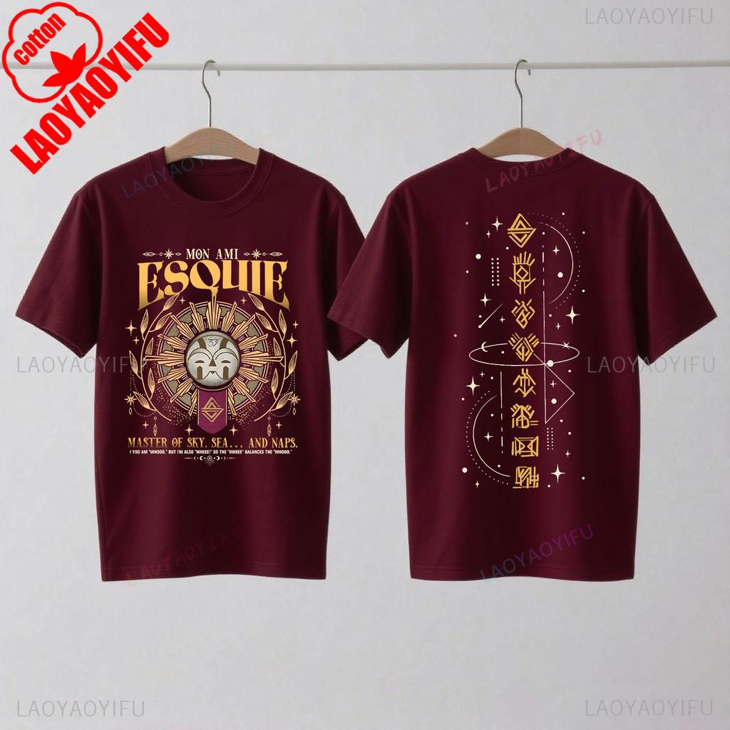 Футболка Esquie Clair Obscur Expedition 33 Смешная футболка Esquie для геймеров для фанатов Подарок Летняя мода Повседневный Мягкий хлопок С коротким рукавом Топ