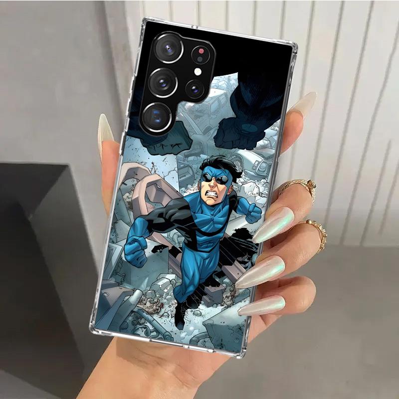 Крутой чехол-невидимка I-Invincible для Samsung Galaxy S26 S24 S23 Ultra S25 Edge S22 S21 Plus S20 FE + Мягкий чехол с принтом Funda Galaxy S