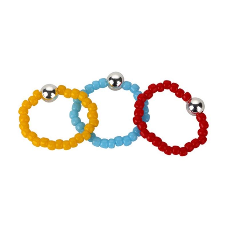Очаровательное серебряное кольцо на палец ноги с бусинами (3colors)