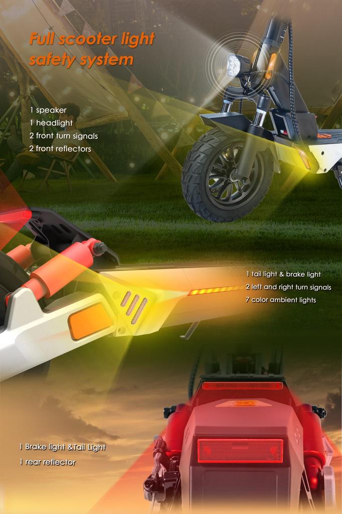 Складной электрический самокат Kukirin M4 Max, 10-дюймовые колеса, двигатель 800 Вт, аккумулятор 48 В 18 Ач, максимальный запас хода 64 км, максимальная скорость 45 км/ч