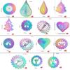 Gradient Color Wind Spinner Catcher 3D Dynamic Rotating Wind Chimes Funny Wind Chime Pendant  Party