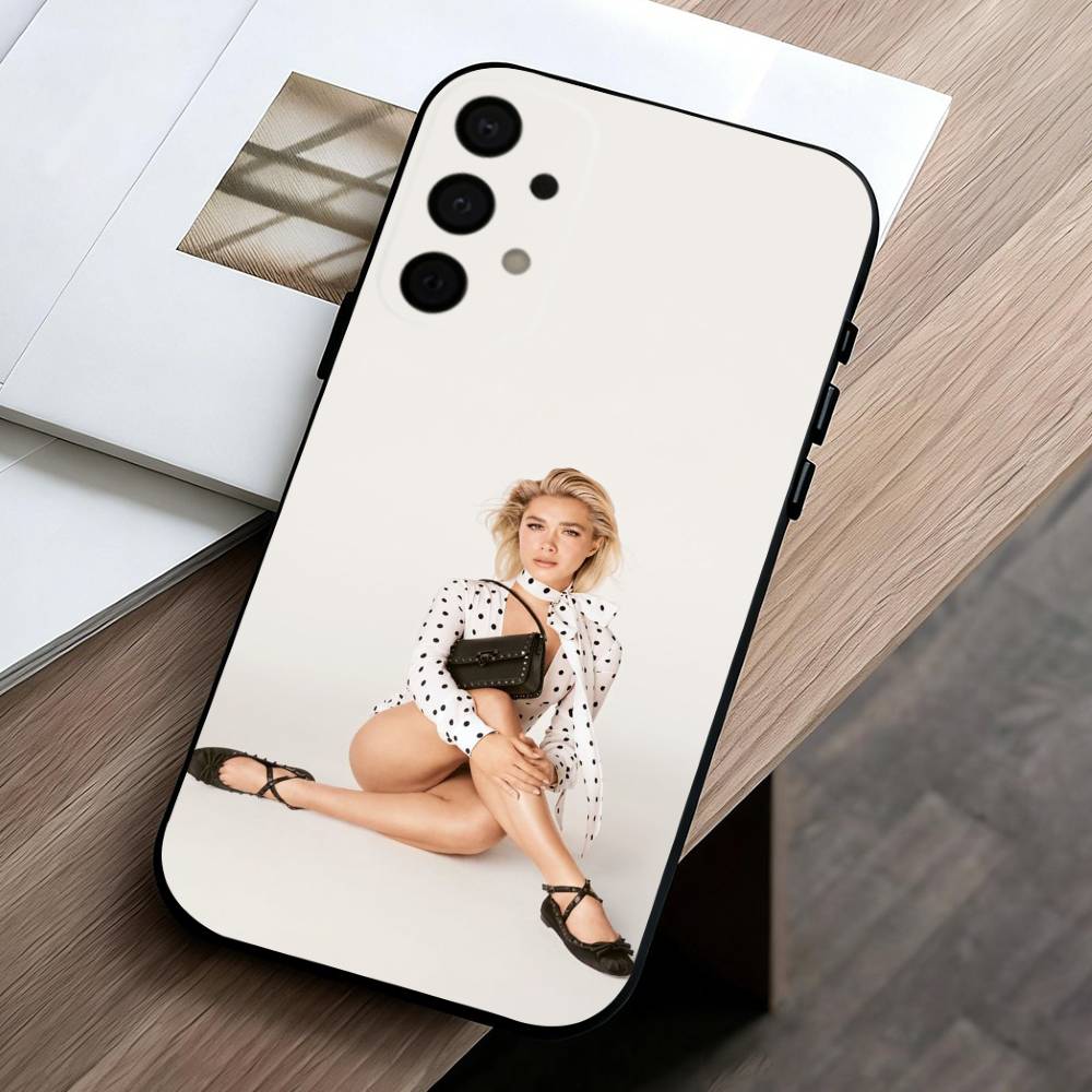 Чехол для телефона F-Florence P-Pugh, любимицы инди, для Samsung Galaxy A73,A72,A71,A70,A53,A52,A51, Мягкий силиконовый черный чехол
