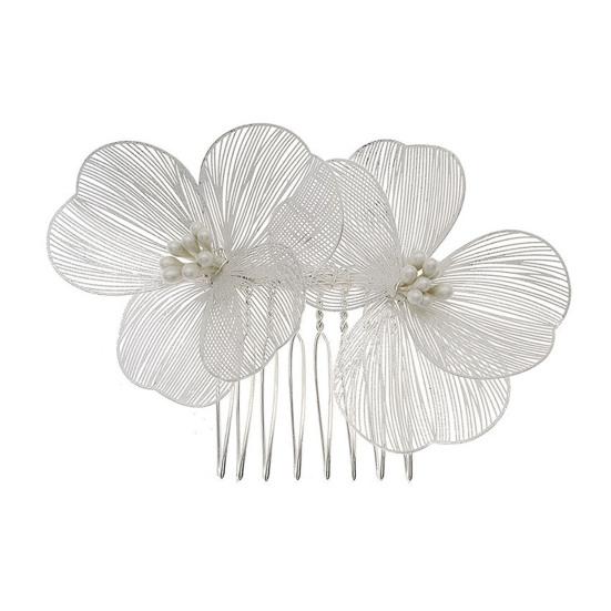 Свадебная расческа в корейском стиле с цветочным декором, противоскользящая заколка для волос, свадебные головные уборы в стиле ретро, аксессуары для волос