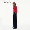 MO&Co. Women's 100% Wool Loose Fit Polo Sweater