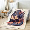 Castle Fairy Tiger Wildlife Throw Blanket Throw  Africa Fierce Animal Sherpa Blanket Room Decor Glittering Starry Sky Blanket