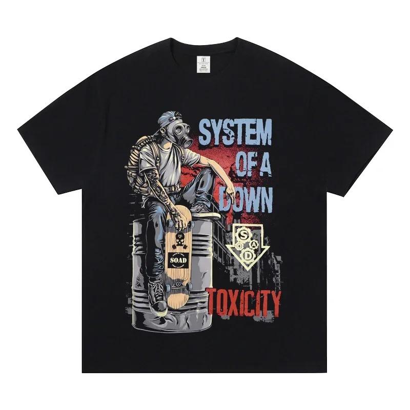 System of A Down Band Short Sleeve T-Shirt, European and American World Metal SOAD Fashion Casual Unisex Women And Men T-Shirt