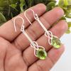 Peridot Earrings Gemstone Jewelry, 925 Solid Sterling Silver Earrings, Handmade Jewelry Bohemian Earrings, Gift For Her