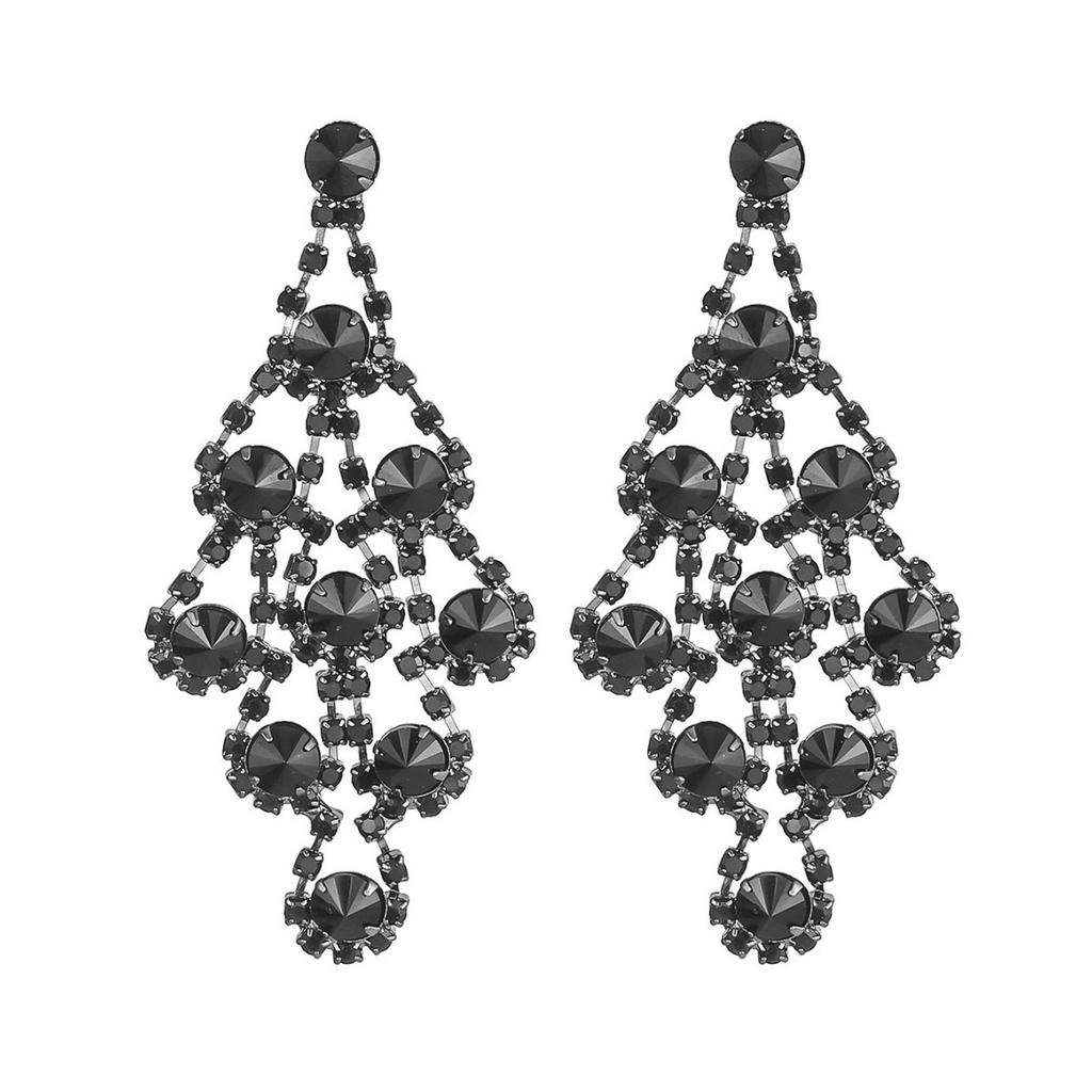 Новые высококачественные роскошные сверкающие серьги со стразами, сексуальные серьги для уличной съемки невесты, серьги для ночного клуба, выпускные серьги, женские серьги, 1 пара