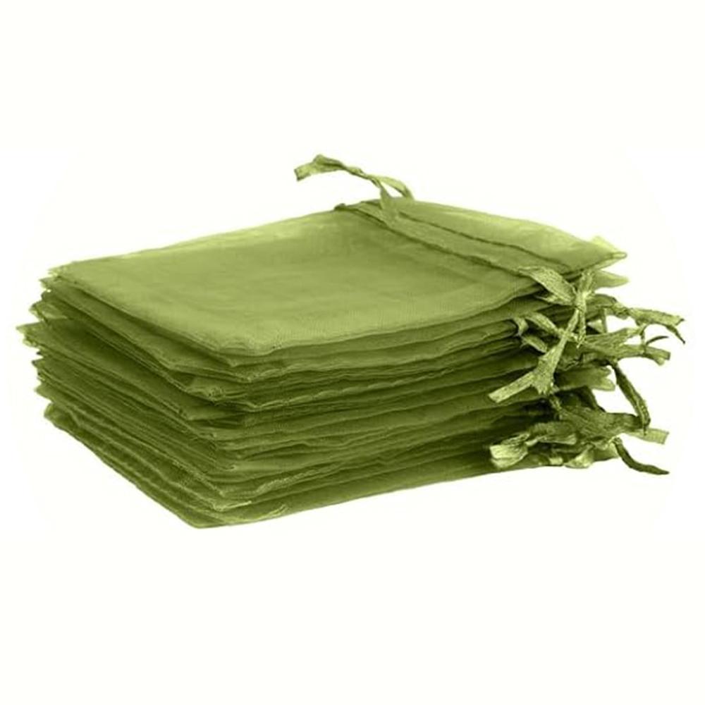 20/30/50pcs Organza Bags White Gold Drawstring Jewelry Gift Bags Wedding Favor Candy Pouches Christmas Party Packaging Small Bag