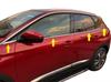 Нижние молдинги стекол (8 шт, нерж) OmsaLine - Итальянская нержавейка для Peugeot 3008 2016-2023 гг