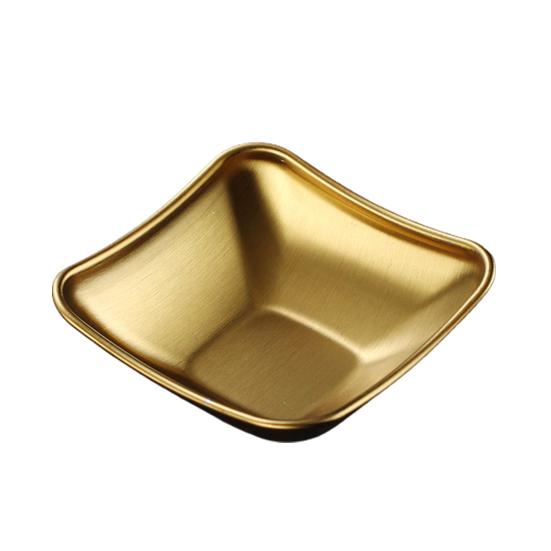 1/2/3 Grids Stainless Steel Seasoning Dish Korean Metal Barbecue Sauce Dipping Dish Plate BBQ Restaurant Kitchen Tableware