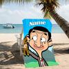 Customizable personalized beach towels Mr. Bean themed designs.Suitable for the beach, yoga, sports;ideal as beach accessories
