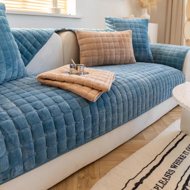 Velvet Sofa Cushion Thickened Warmth Non-Slip Sofa Cover Four Seasons Universal Living Room Sofa All-Inclusive Towel