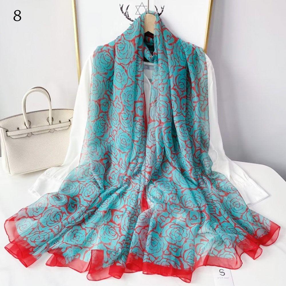 Print Neck Tie Shawl Breathable Beach Bandana Women Hijab