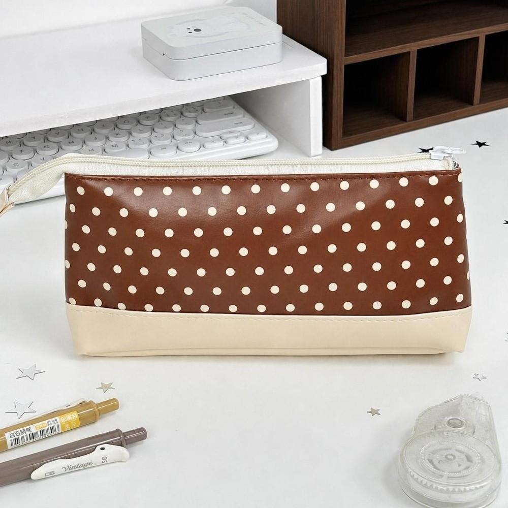 Large Capacity Pencil Case PU Leather Pencil Pouch Cute Pen Bag  Gift