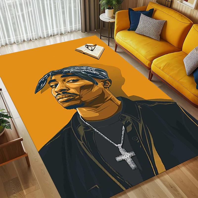 Rap Legend Living Room Non-Slip Area Rug Soft Carpet for Bedroom Game Playroom Sofa Office Home Decor Doormat Christmas Gift C9211179