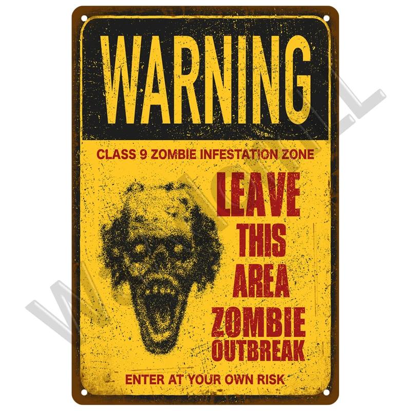 Retro Caution Metal Sign for Bar Pub Garage Vintage Russian Warning Decor for Home Walls