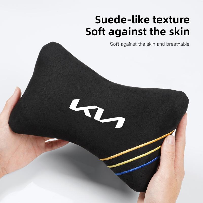 Soft Comfortable Car Neck Pillow Headrest Waist Cushion For KIA Sportage Seltos Sorento K3 K4 Soul Carnival EV6 EV9 Carnival K5 CV8