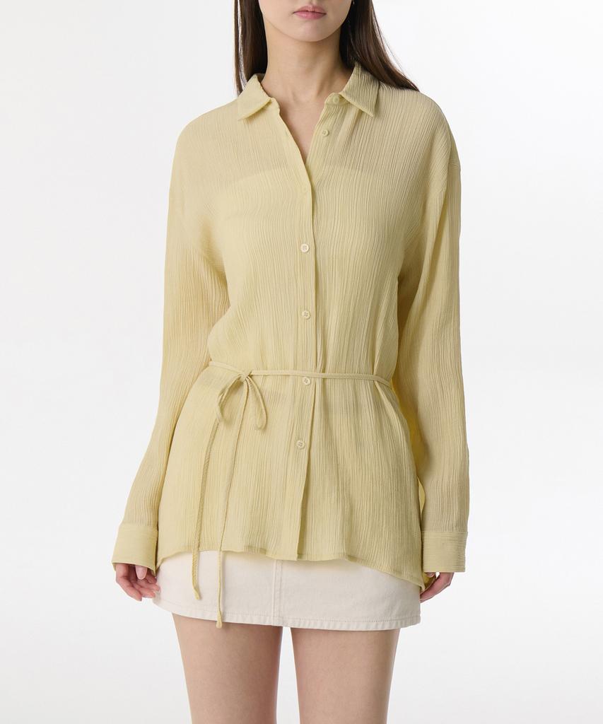 MUSINSA STANDARD WOMAN Women'S Oversized Sheer Crinkle Shirt [Butter]