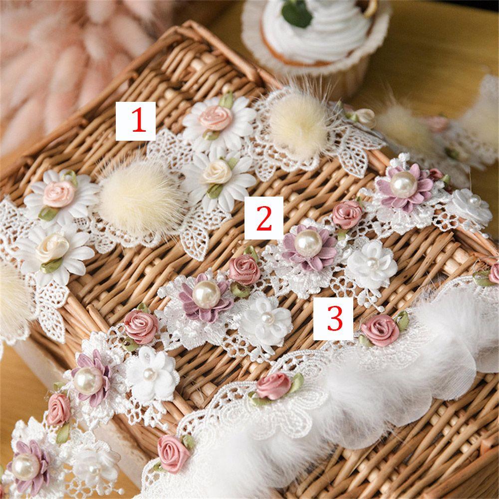 Fashion Cloth Decor Flower Embroidery DIY Craft Sewing Material Fabric Accessories Lace Ribbon